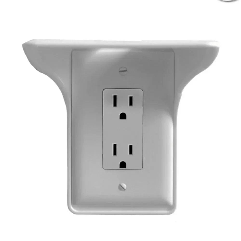 2pk power perch outlet storage shelf